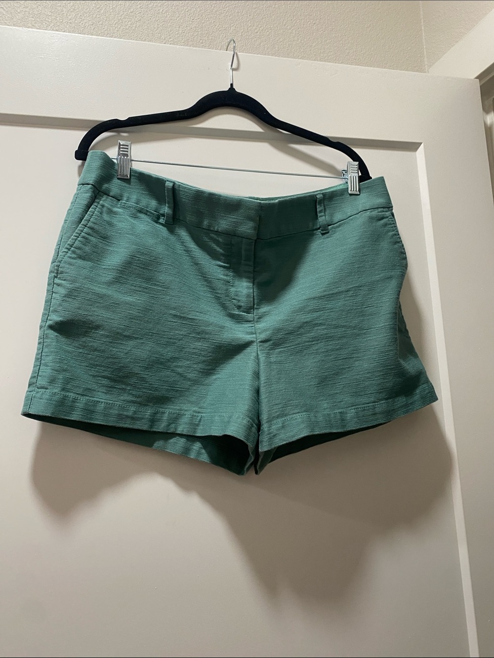 LOFT Green Tailored Bermuda Shorts